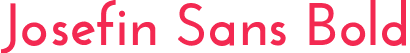 Josefin Sans Bold